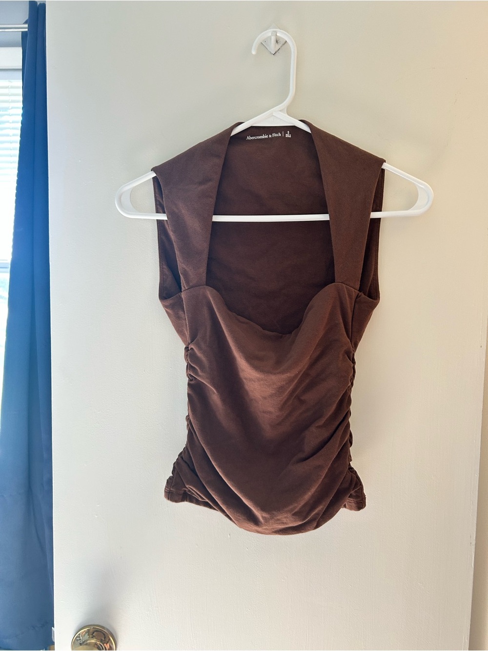 Abercrombie & Fitch Chocolate Brown Draped Sleeveless Camisole